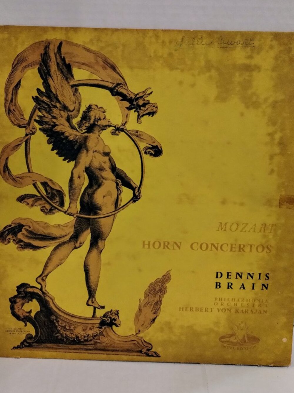 Mozart 4 Horn Concertos - Dennis Brain / Karajan - Angel 35092 Vintage Mono LP